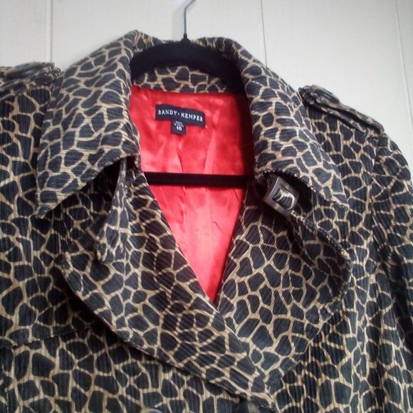 Randy Kemper Blazer Jacket 10 Animal Print Button Up - Picture 10 of 16